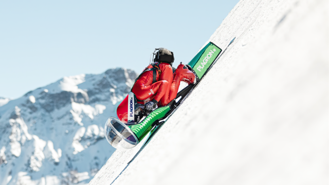 Corentin Desbois Recordman Vitesse Snowscoot