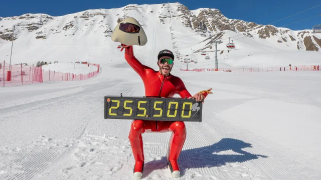 Simon Billy, Nouveau recordman du monde de ski de vitesse