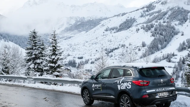 Le col de Vars en voiture l'hiver