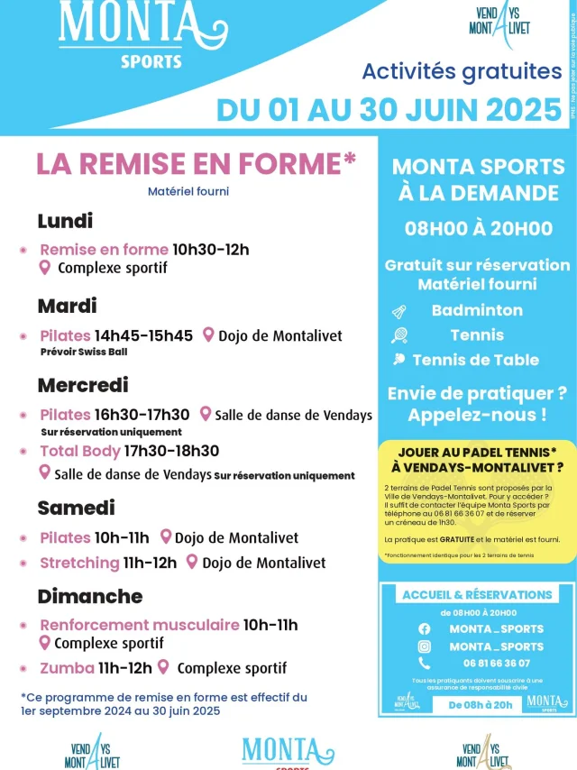 Programme Monta Sports 2