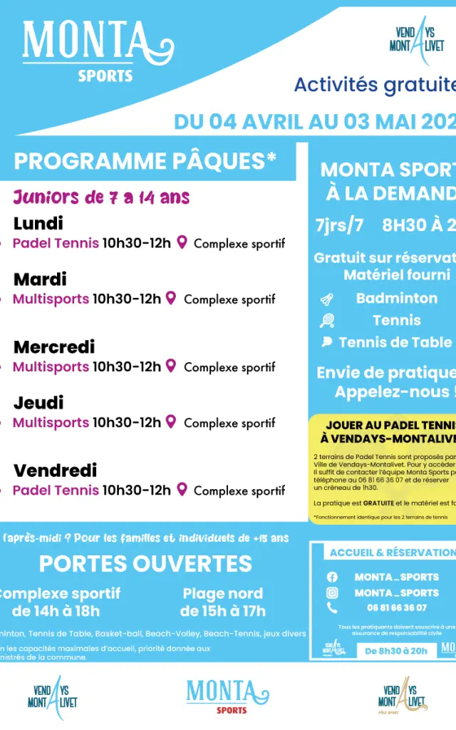 Programme Monta Sports 1