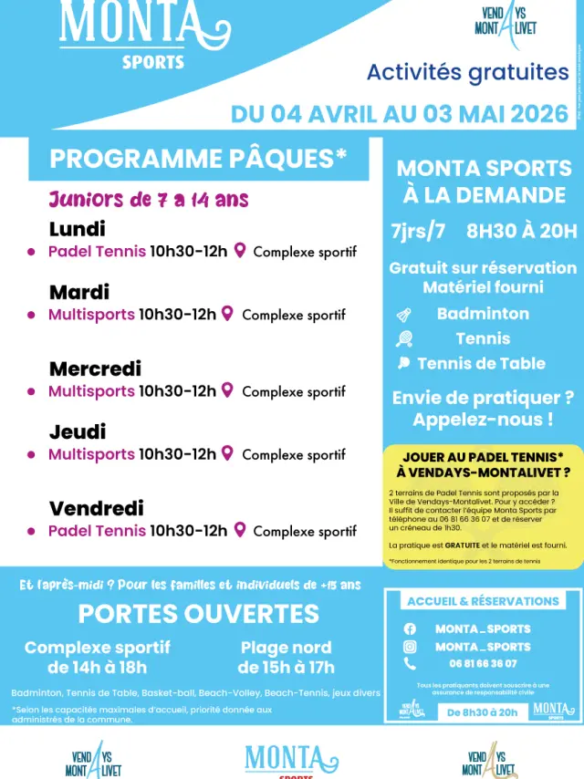 Programme Monta Sports 1