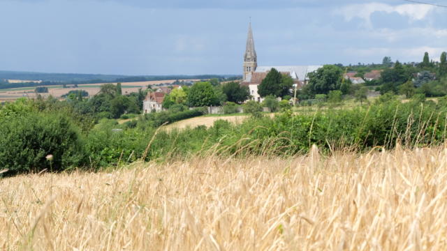 Vue sur Morée depuis la boucle Vélo N°24 La Vigie du Loir