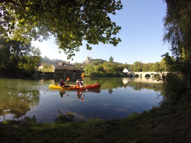 En canoe sur le Loir à Lavardin
