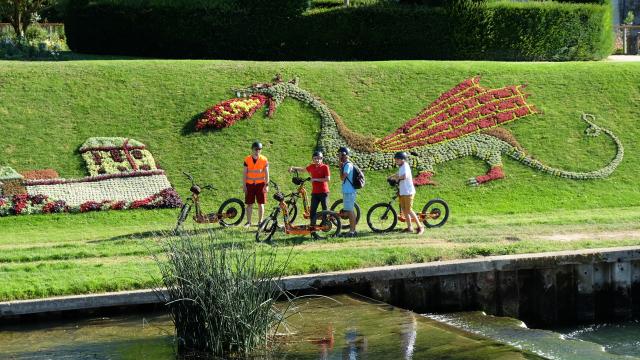 Balade Trottinette électrique Tout Terrain- pente des petits jardins à Vendôme