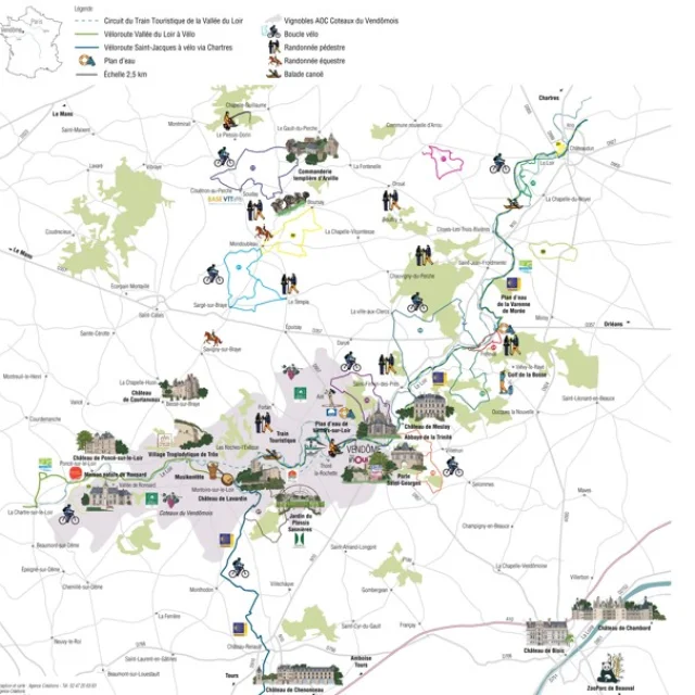 Détail carte touristique 2025