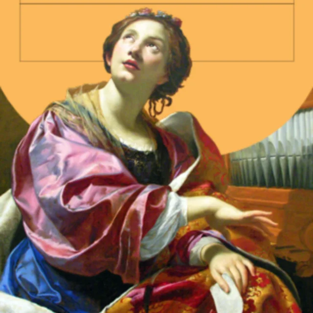 Affiche Académie Lyrique : texte et femme assise en regardant en l'air