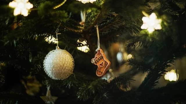 Décoration de Noël dans un sapin