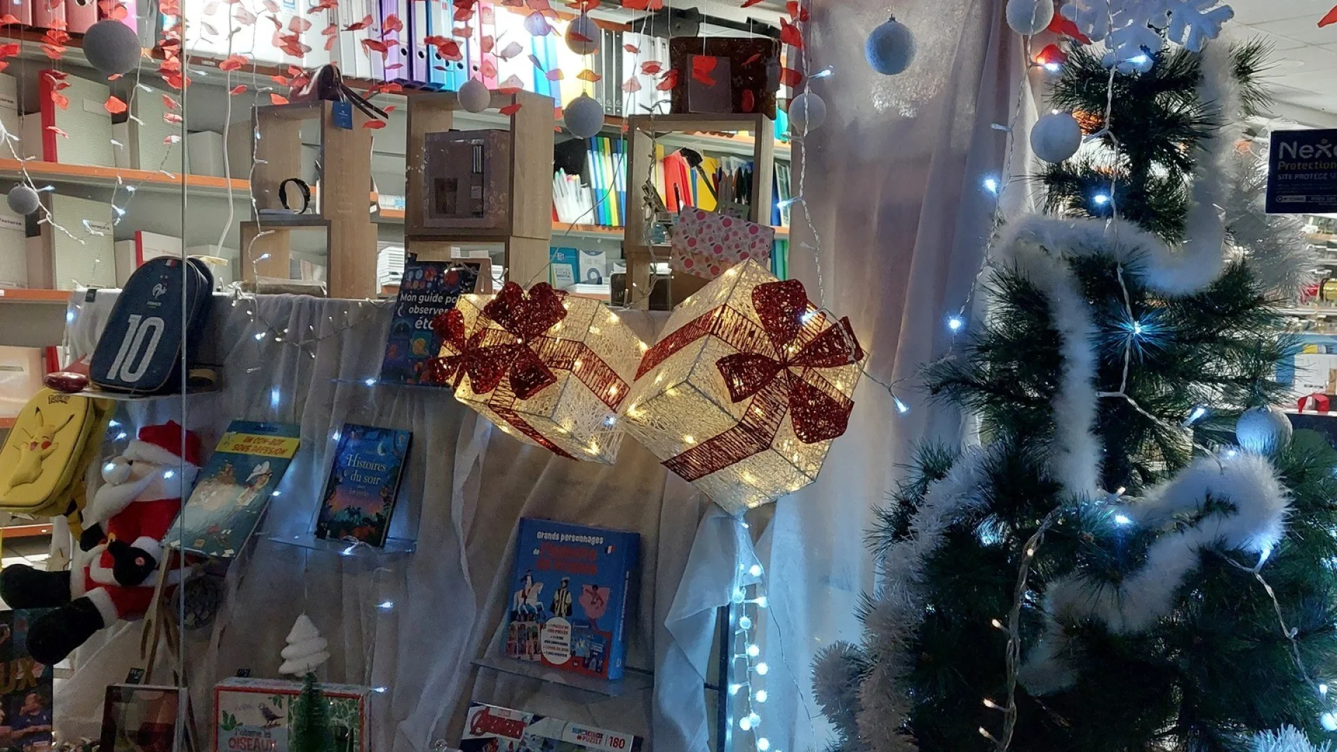 Vitrine de Noël d'un commerce
