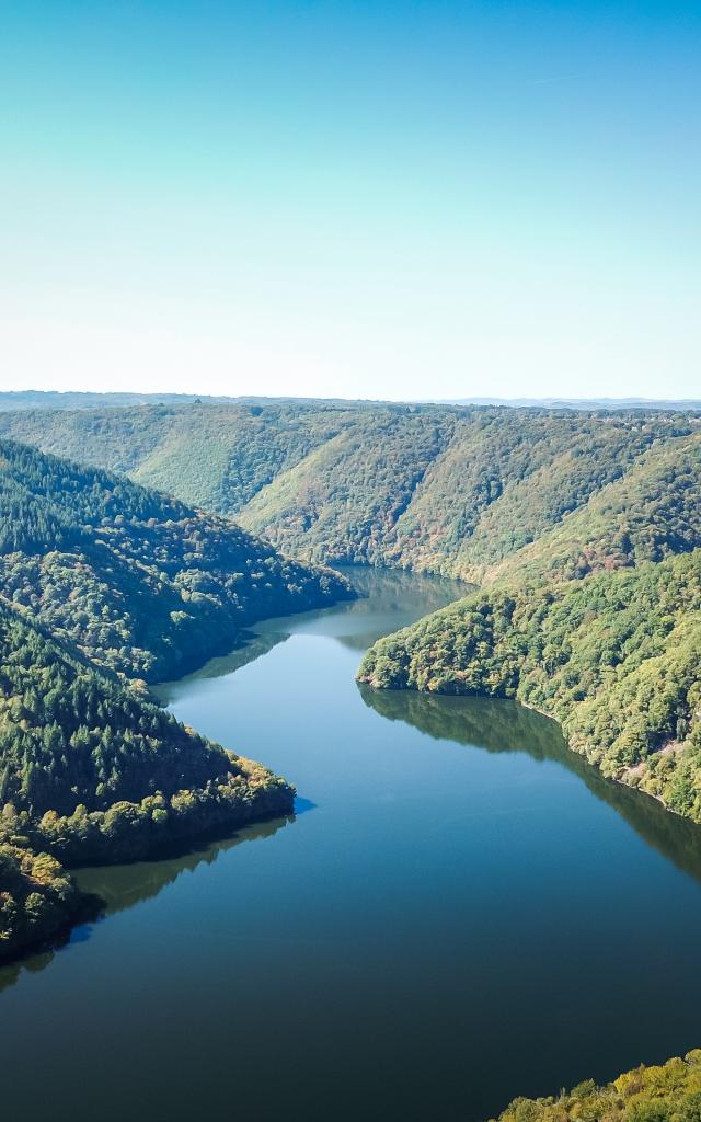 Gorges de la Dordogne vue depuis le ciel - Marcillac La Croisille