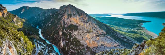 Verdon, Gorges du Verdon, lac de Sainte-Croix, Panorama