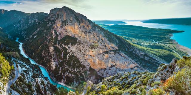 Verdon, Gorges du Verdon, lac de Sainte-Croix, Panorama