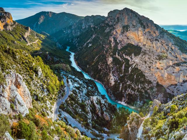 Verdon, Gorges du Verdon, lac de Sainte-Croix, Panorama