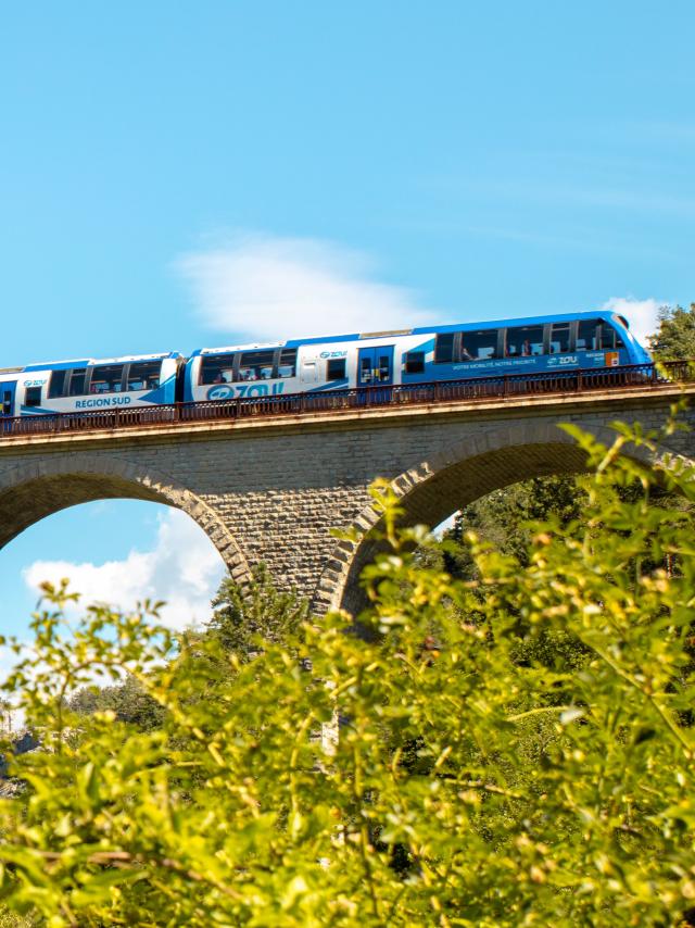 Trains des Chemins de Fer de Provence bleu