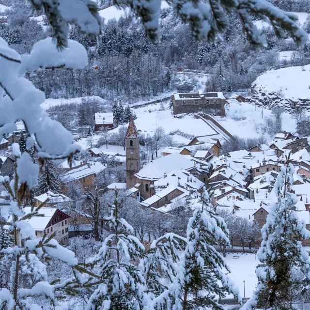 Colmars-les-Alpes sous la neige
