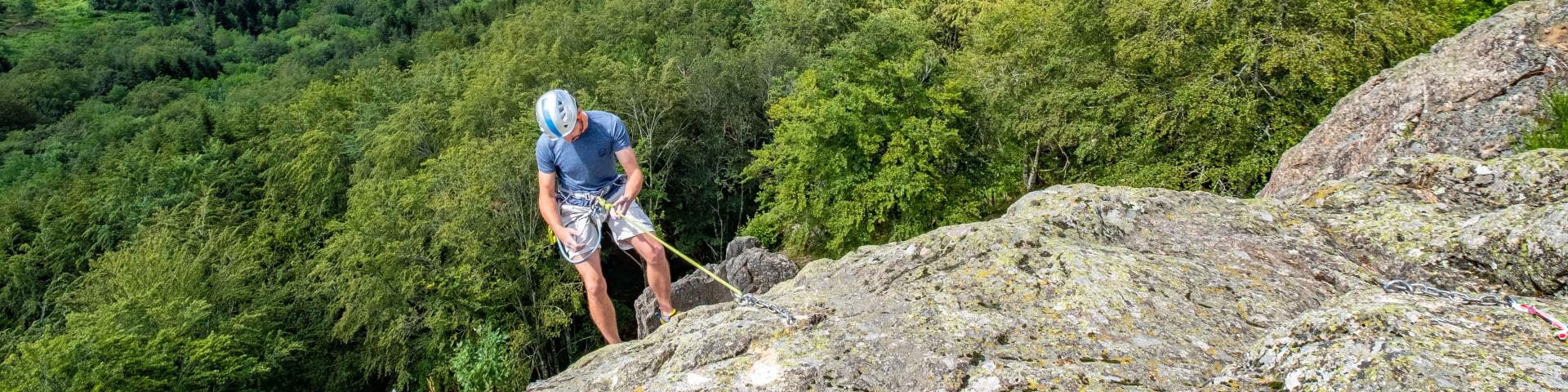 Climbing in the Bourbonnaise Mountains