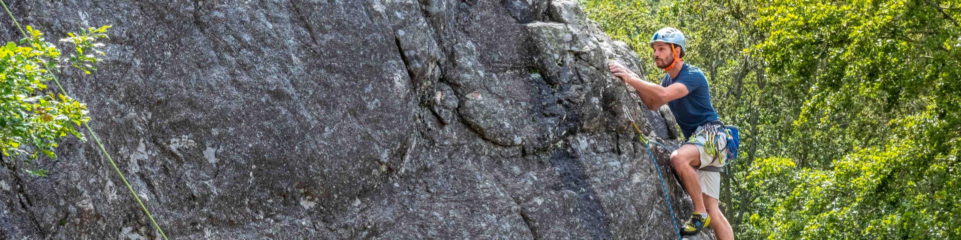 Climbing in the Bourbonnaise Mountains