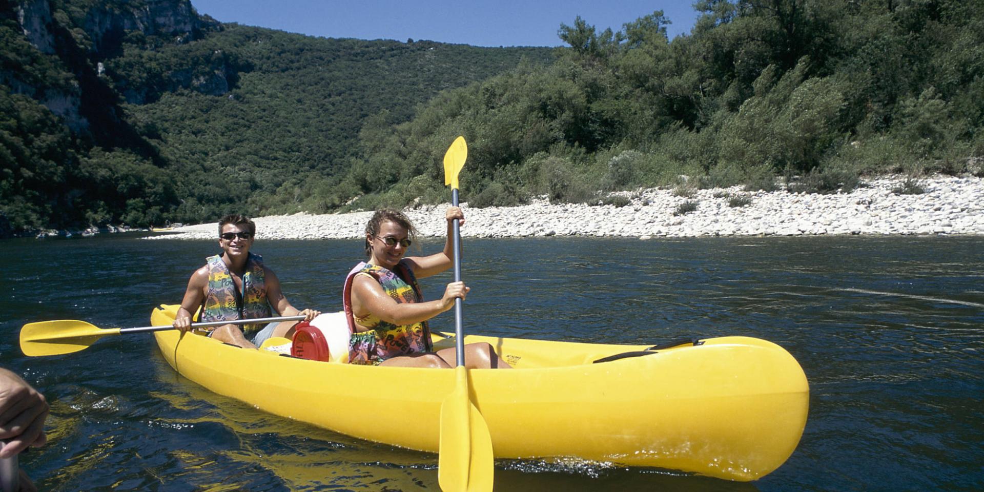 Canoé sur la rivière Ardèche