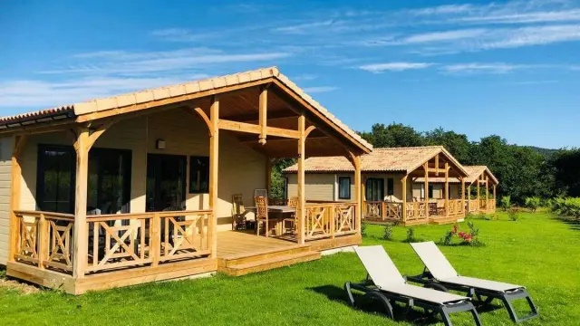 Location Gite Drome Chalets Les Bridoux Vignes