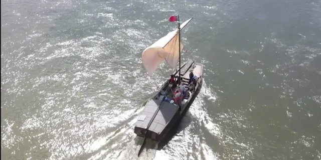 Pays De Loire Anjou Barque Sur La Loire