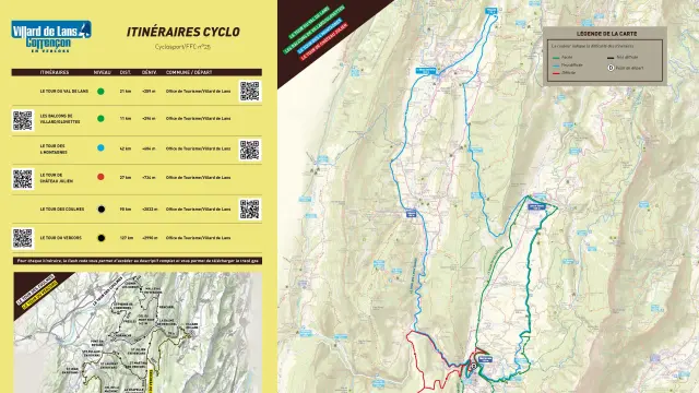 Mappa Ciclismo Bd MTB Itinerari Villard Corrençon 480x330 Mm 2
