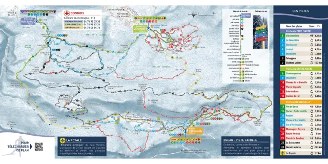 plan des pistes ski de fond