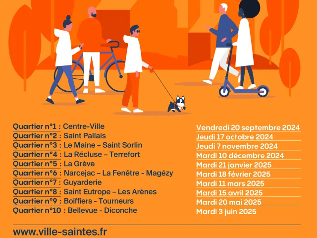 Affiche Unjour Unquartier 2024 2025 Orange