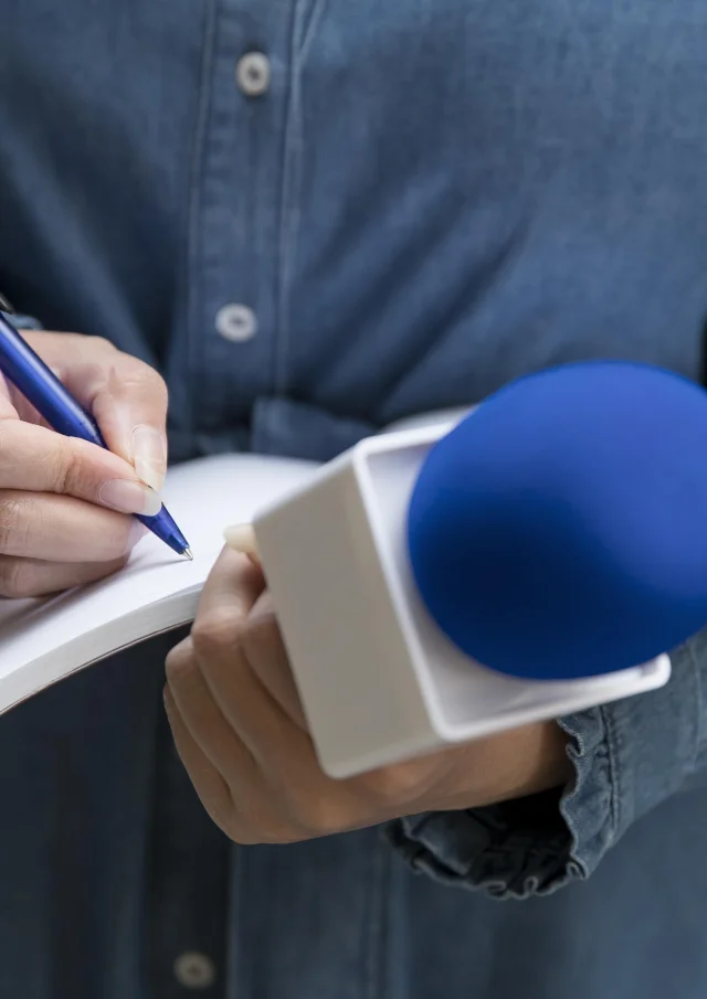 Close Up Interviewee Taking Notes