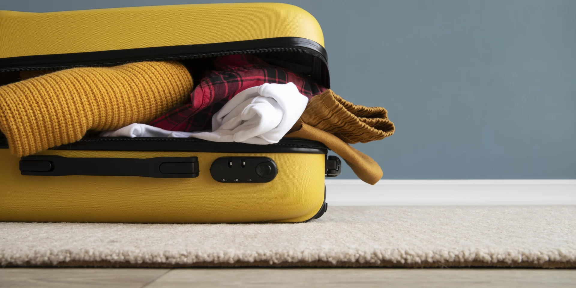 Travel Suitcase Preparations Packing