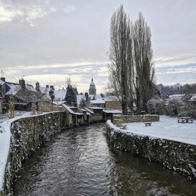 Lavoirs de Villedieu sous la neige