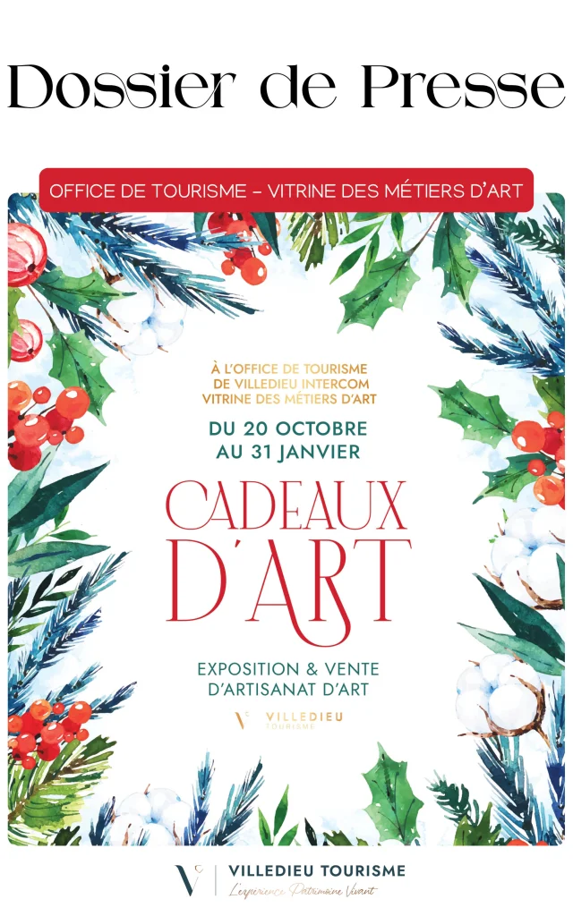 Couverture dossier de presse Cadeaux d'art 2025