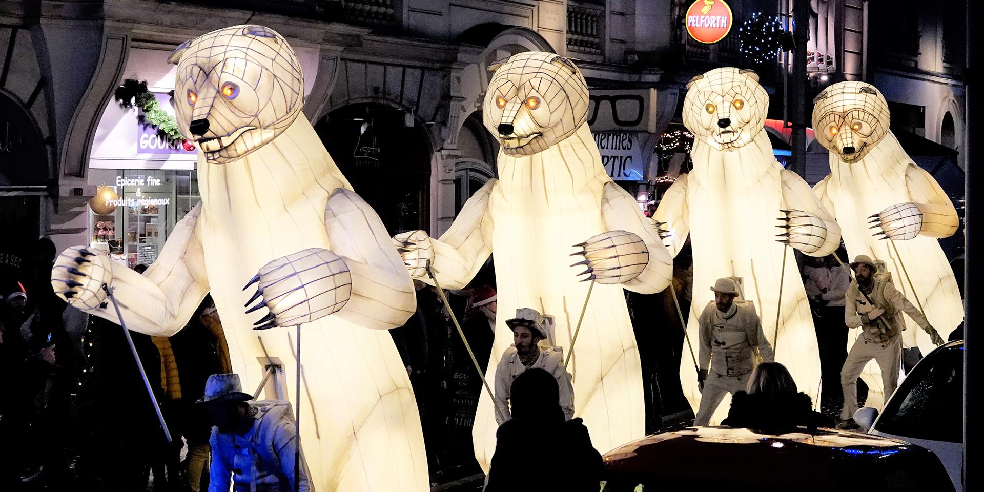Spectacles Gueules d'ours, animations de Noël à Vittel
