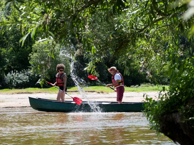 Canoë sur le Louet à La Roche de Mûrs