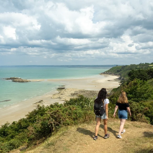 Balade amis, Pointe des tablettes, vue sur Martin plage a Plerin